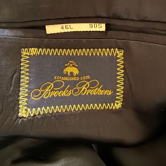 Brooks Brothers Union Made 7650 Gray Wool Long Coat Men’s Made in USA Sz 46L - Picture 4 of 9